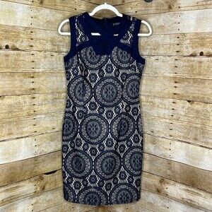 ENFOCUS STUDIO SIZE 8 LACE OVERLAY BODY HUGGING SEXY ABOVE KNEE SEATH DRESS